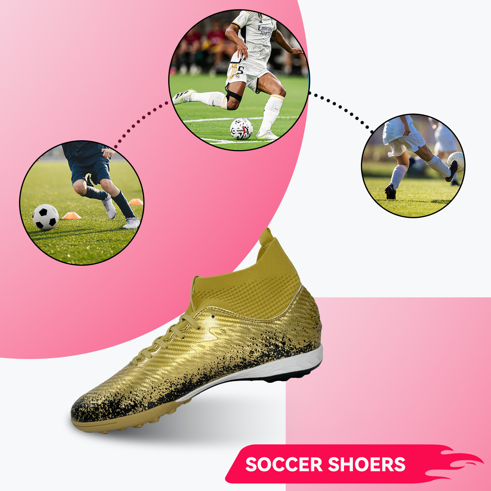Professional-grade Society Boys' Football Field Boots Durable & Agile Design Ideal for Quick Moves