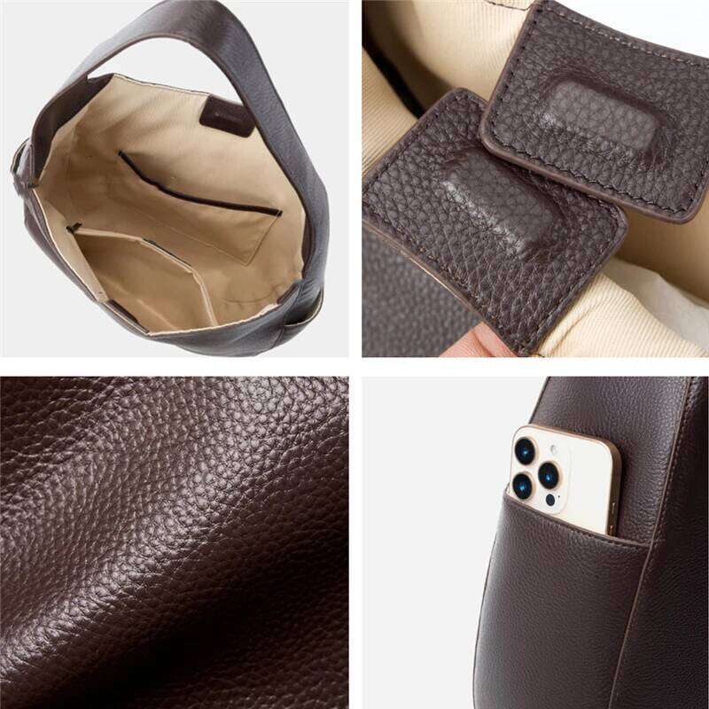 Hifashion Cowhide Genuine Leather Large Underarm Shoulder Bags For Women 2025 Designer Hobo Shopper Tote Ladies Handbags