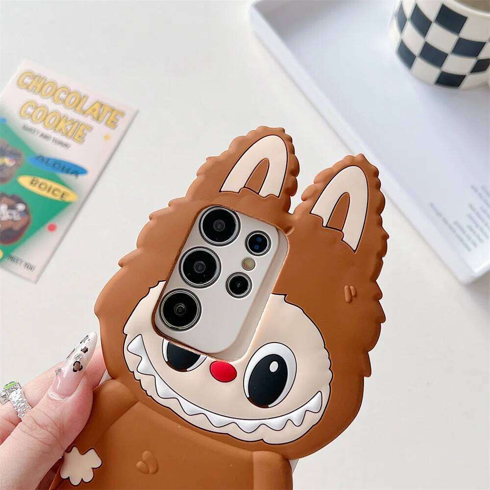 3D Cartoon Labubu Rabbit Soft Silicone Phone Case For iPhone 16 15 11 12 13 mini 14 Xs Pro Max XR 6 6s 7 8 Plus SE2 Cute Cover