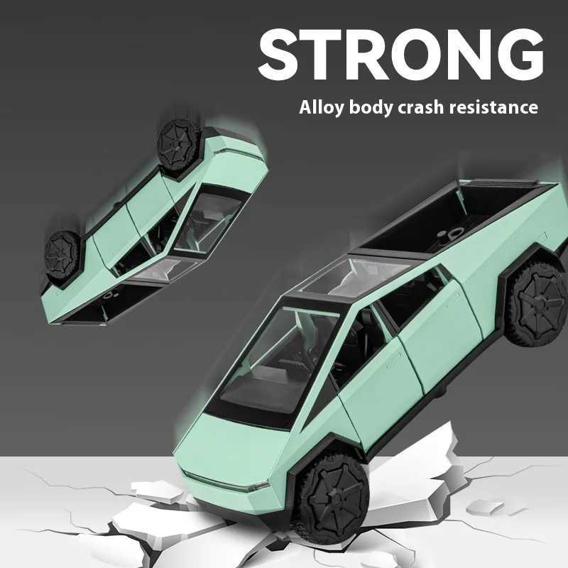 1 24 Cyber Toys Off Road Truck Alloy Metal Diecast Car Model Sound And Light Boutique Decorative Collection Ornaments Birthday R250528