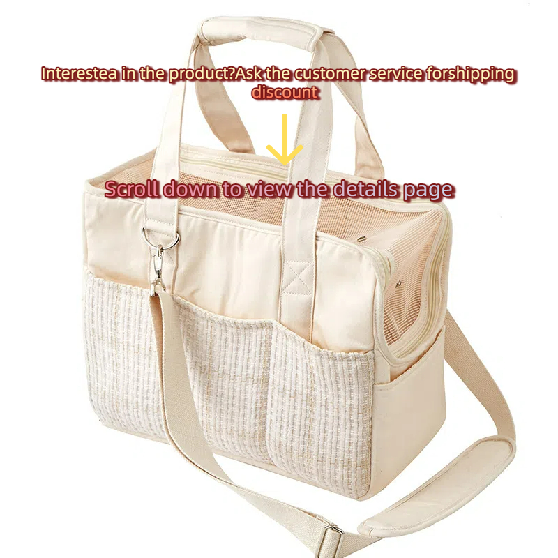 Stylish Foldable Pet Carrier Bag - Travel Tote for Small Dogs & Cats - Breathable & Portable Puppy Kitten Travel Crate with Shoulder Strap & Storage P