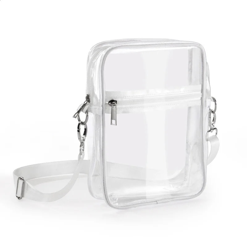 Clear Crossbody Purse Bag Stadium Approved with Front Pocket for Concerts Sports Festivals Holiday Beach Waterproof Bag 250528