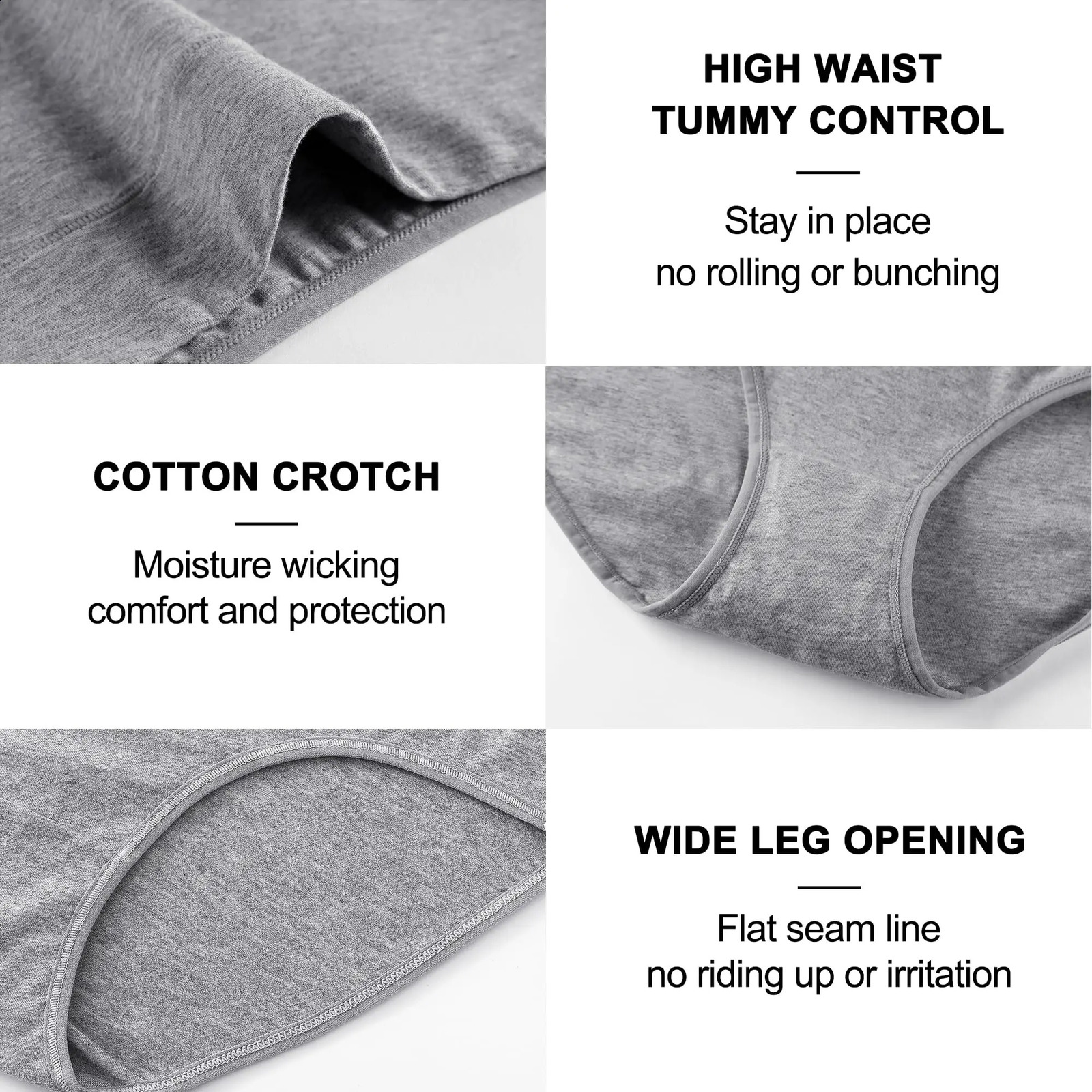 4pcspack High Waist Underwear Cotton Pantie Body Slim Abdominal Plus Size Girls Briefs Female Lingerie Shaper 250526
