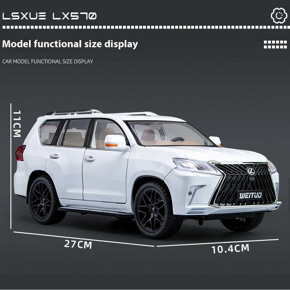 Large 1 18 Lexus LX570 Off-road SUV Metal Alloy Diecast Car Model Vehicle Childrens Toy Kids Gift Birthday Present For Boys R250528