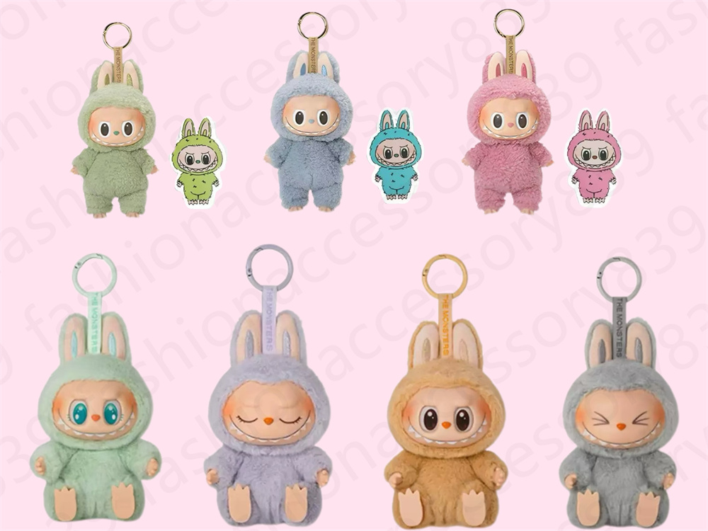 Hot Sale Anime Figure Labubu Have A Seat Series Vinyl Pendant Doll Model Toy Cute Monster Keychain Toys Birthday Gifts