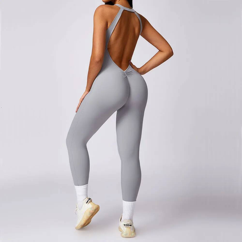 Romper Backless Workout Jumpsuit Fiess Bodysuit Siamese Sportswear Women Tracksuit Gym Clothes One-piece Playsuit Yoga Set