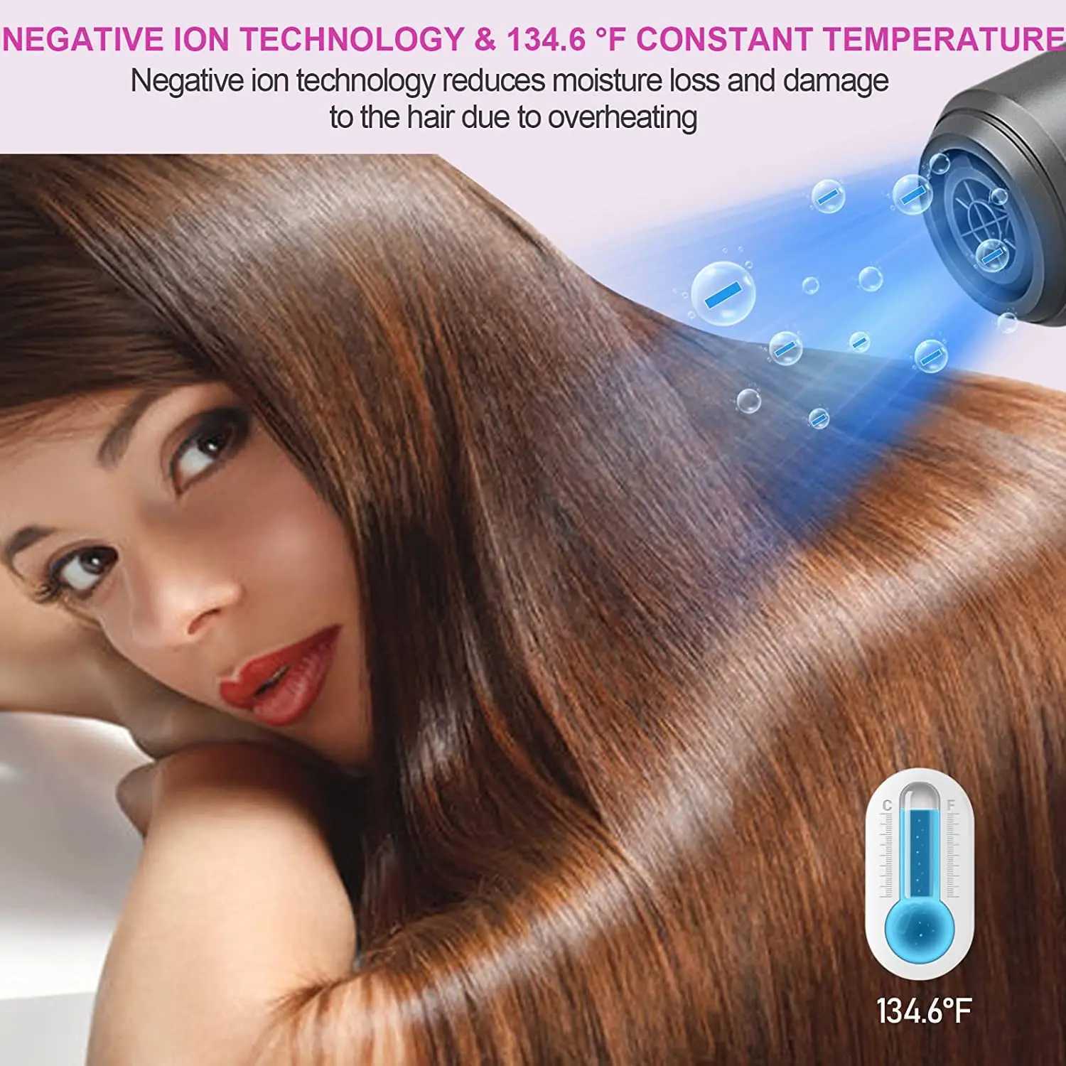 Phenitech Hair Dryer Blow Dryer Fast Drying Low Noise Constant Temperature Control Home SalonXJ250528