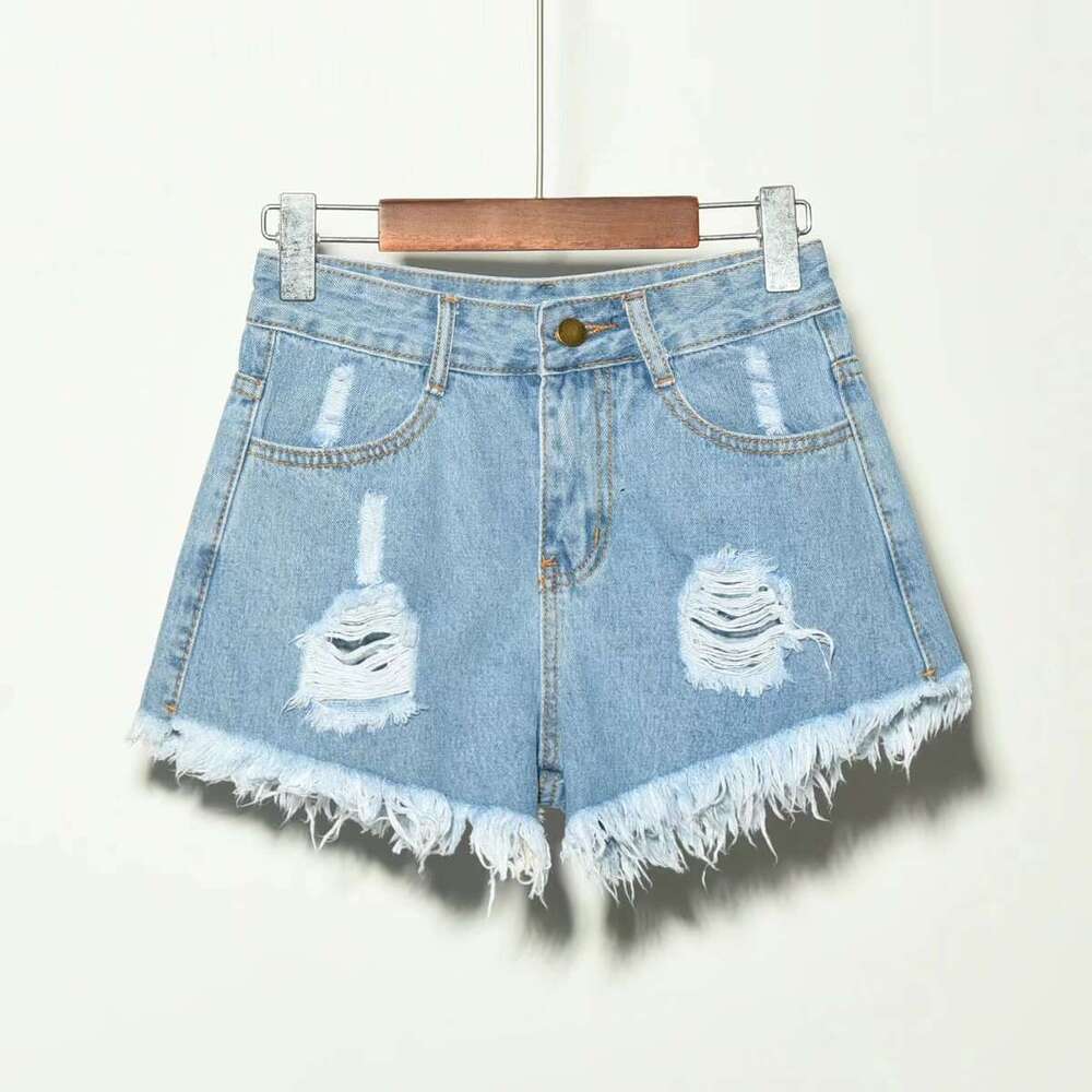 Shorts Women Denim Shorts Plus Size High Denim Shorts Women Summer Students Loose Wide Leg Pants For Chubby Girls Kg Elastic Waist Jean Shorts