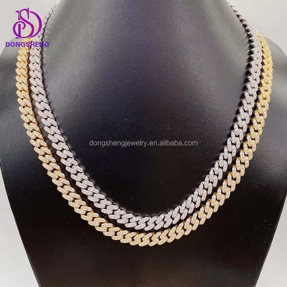 Cuban Chain S925 Silver Custom Length Hip Hop Style Moissanite Cuban Chain Bracelet Fine Jewelry Bracelets Bangles for Gift