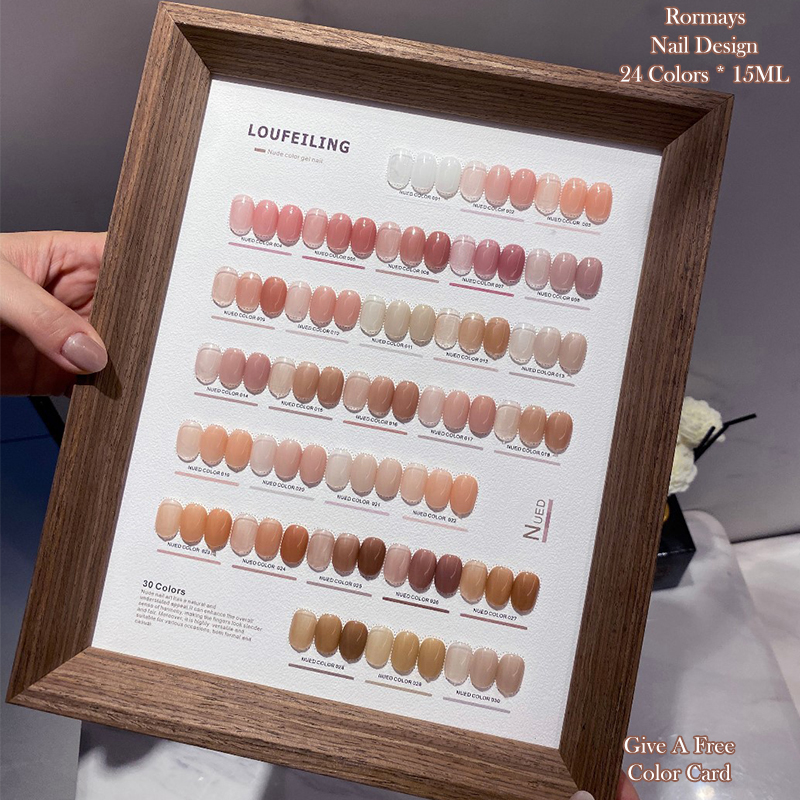 Rormays Skin Nude gel Polishing 30PCS Mixed Varnish Semi permanent Jelly Color Ultraviolet Jade Grease Pink Finish Salon Nail Factory Wholesale