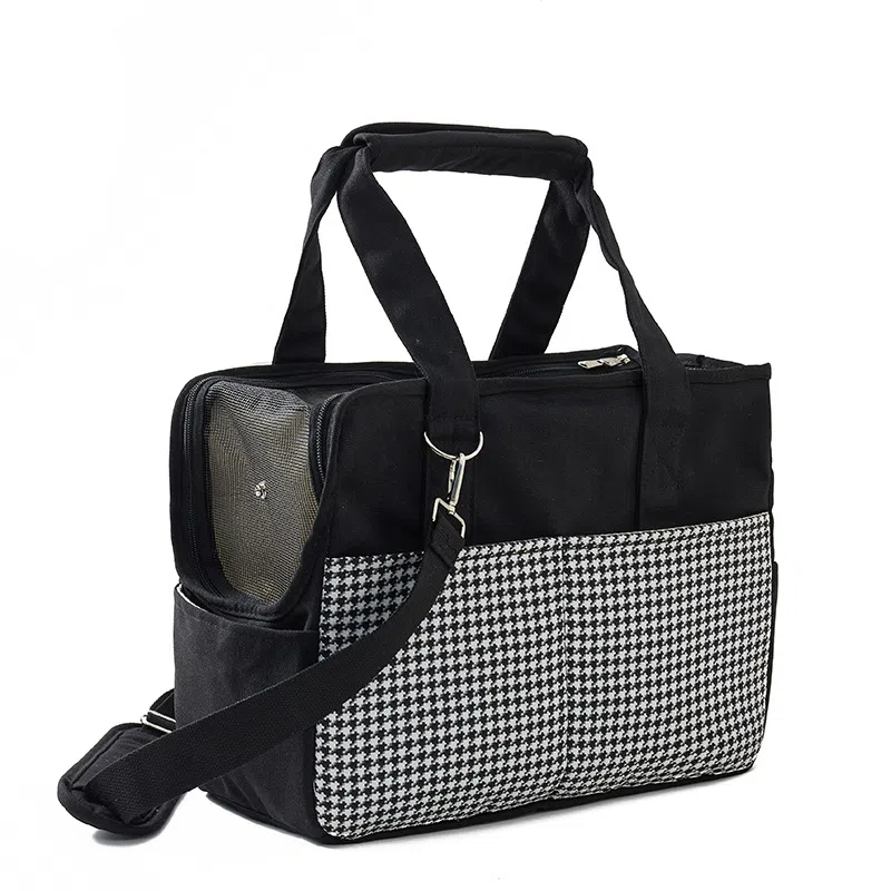 Stylish Foldable Pet Carrier Bag - Travel Tote for Small Dogs & Cats - Breathable & Portable Puppy Kitten Travel Crate with Shoulder Strap & Storage P