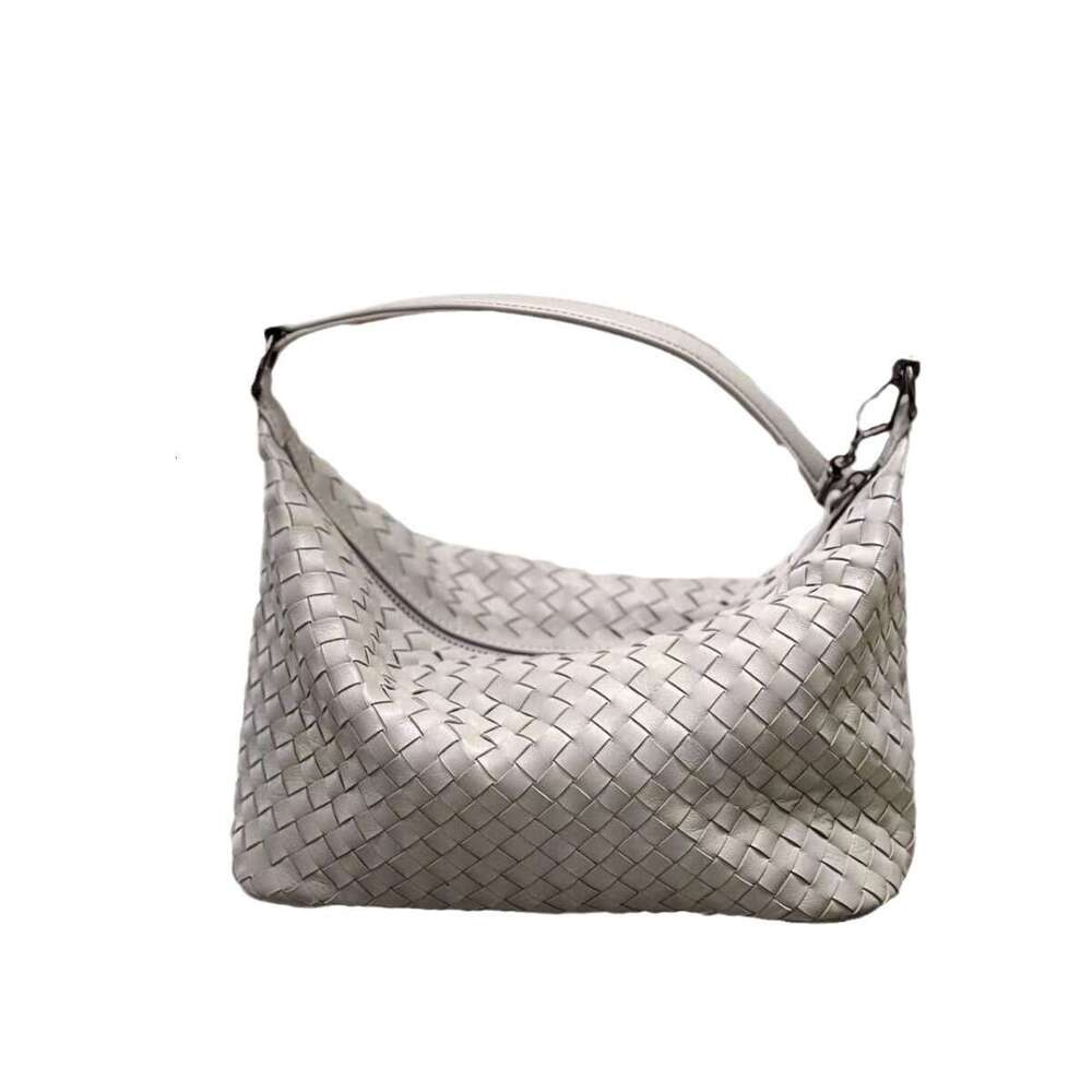 Tote Bag Braided Handbag Luxury Crescent Fashion Genuine Leather Women S Woven Handbag Large Capacity Underarm Bag Shoulder Bag
