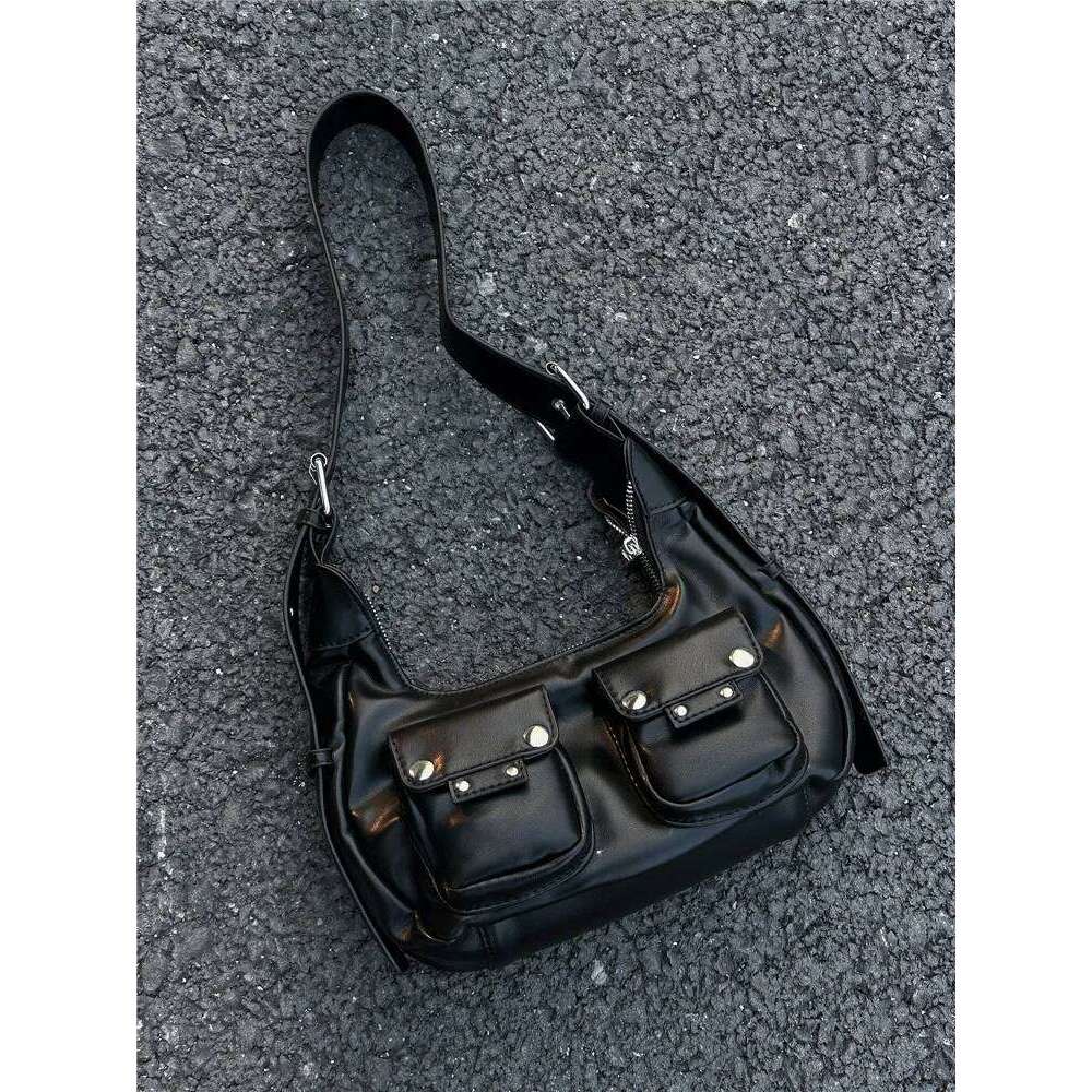 PU Leather Shoulder For Women Causal Handbags And Purse Female Designer Hobos Bag Small Brand Crossbody Bags Pink