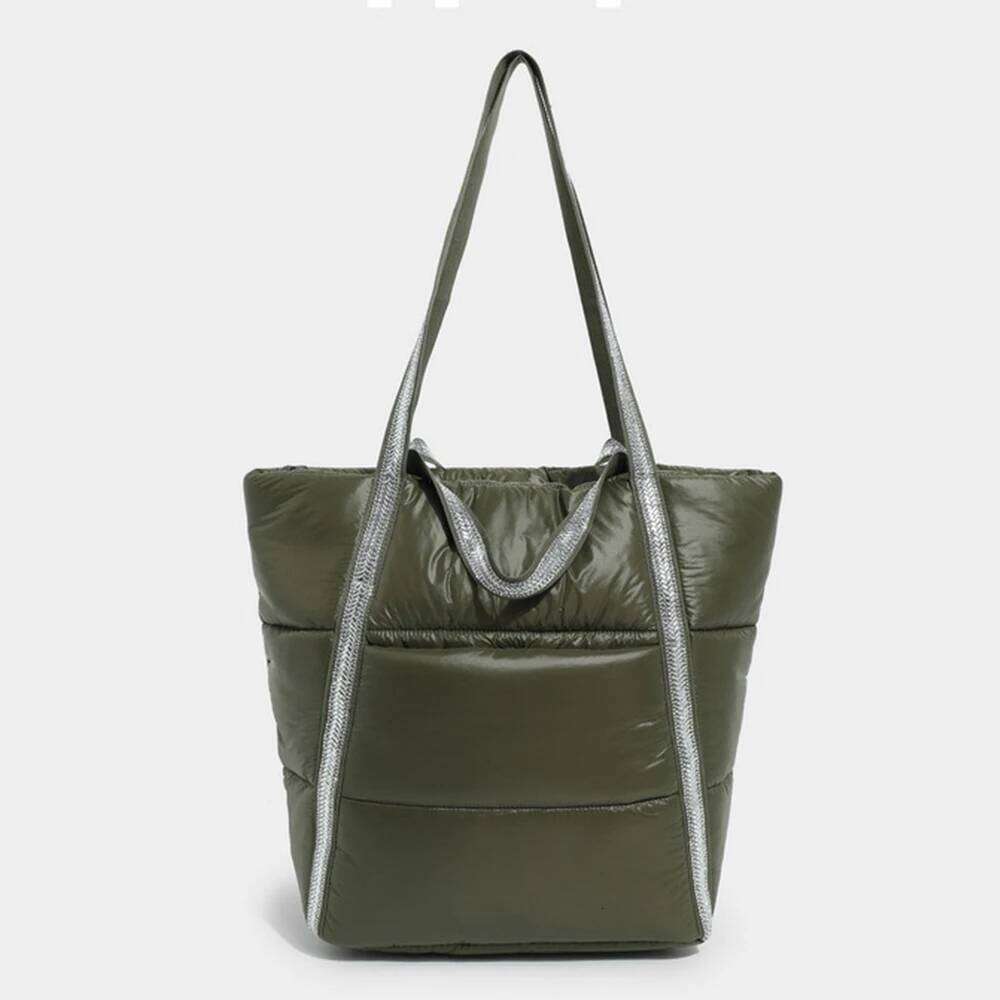 Women's Bags Designer Fashion Nylon Quilting Tote Bags For Women Dia Space Cotton Handbags Down Padded Shoulder Bag Large Capacity Shopper Purses
