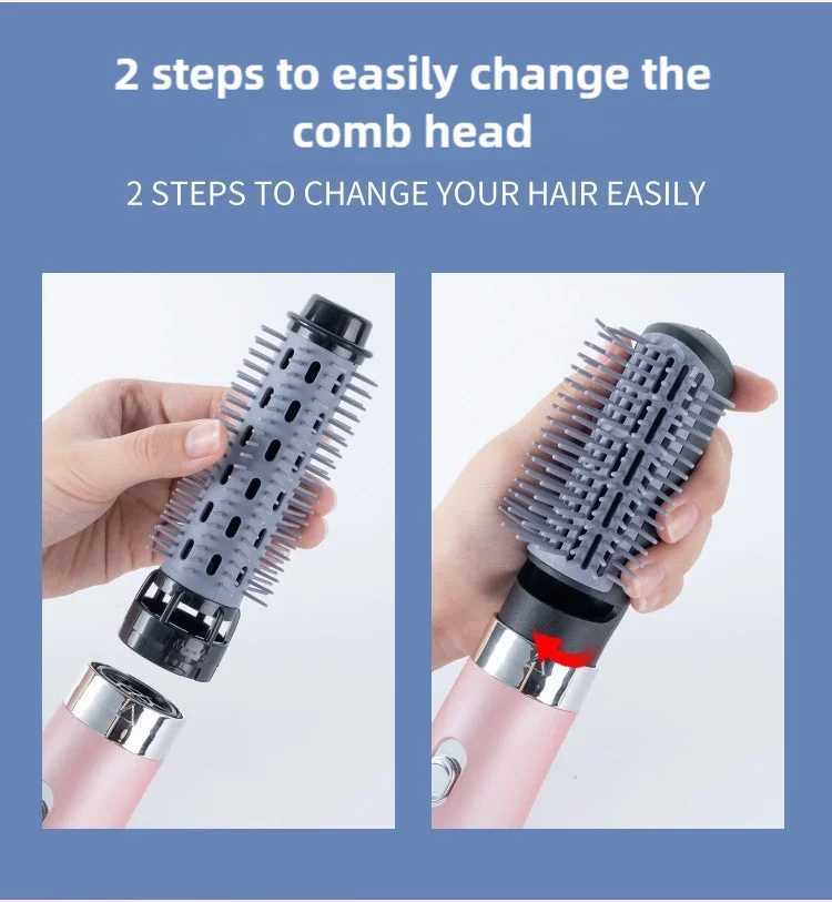Tinsol hair dryer comb professional curling iron 3 in 1 hot air comb curling straightener roller hair dryer hair dryer brushXJ250528