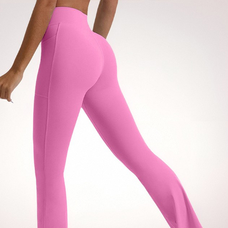 High-Waisted Womens Yoga Pant: Stretchy Micro-Flare Leggings with Ventilated Design