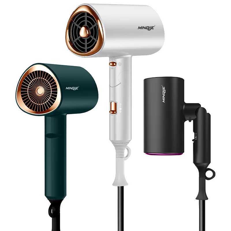 Popular Foldable Hair Dryer 1800W Blue Light Negative Ion Super Silent US/EU/UK/Plug 110V/220V Home Barber RecommendedXJ250528