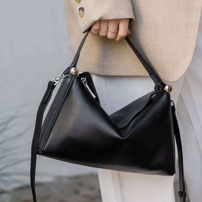 Genuine Leather Fashion Women Shoulder Crossbody Gray Bag Yellow Designer Soft Cowhide Ladie Handbag Female Apricot White