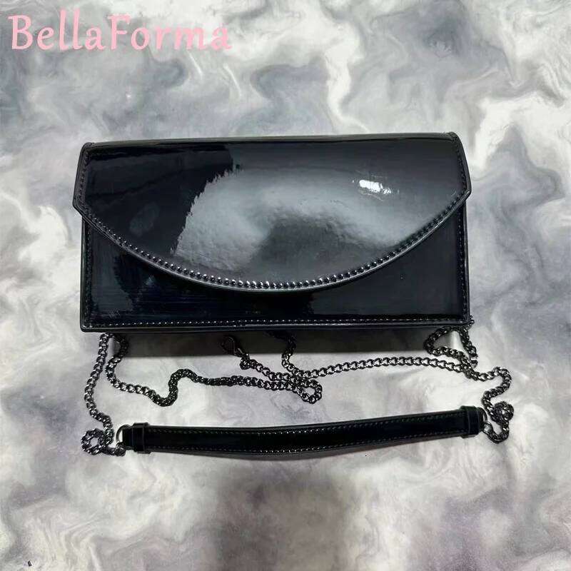 Designer Bag Women S Hand Held Chain Evening Party Banquet Rhinestone Basic Casual Matte Rectangular Patent Leather Shoulder Bag Satchels