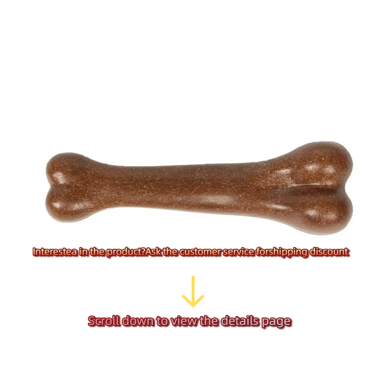 Dog Chew Toy - Wear-Resistant Artificial Bone for Teeth Cleaning & Interactive Play - Beef & Bacon Flavor