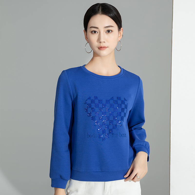 SLL3200 Spring new style printed all-match tops for women, small all-match jackets, multi-color fashion pullovers