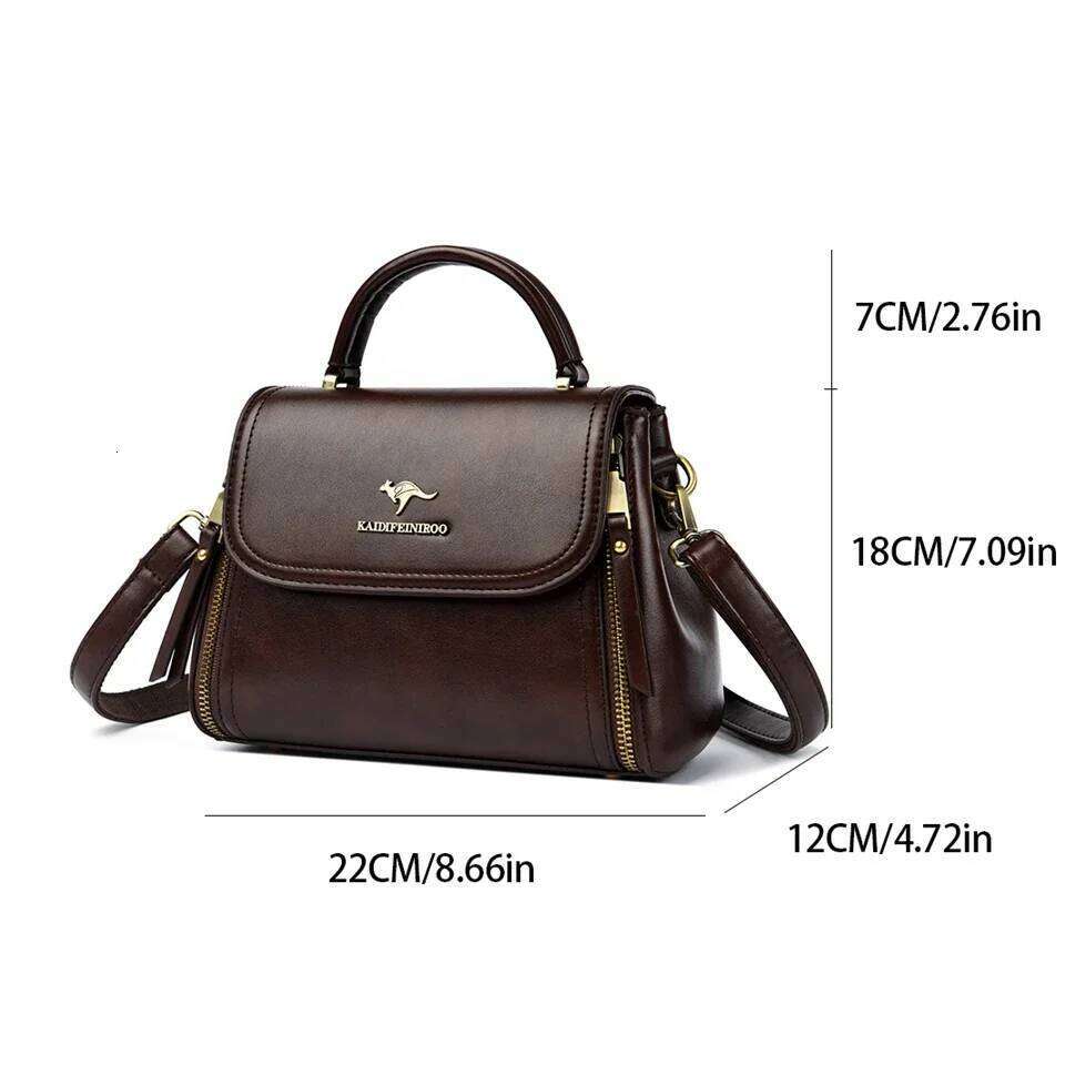 Women's Soft Leather Top-Handle Design Shoulder Messenger Bags High Quality Handbags and Purses Commuting Sac a Main