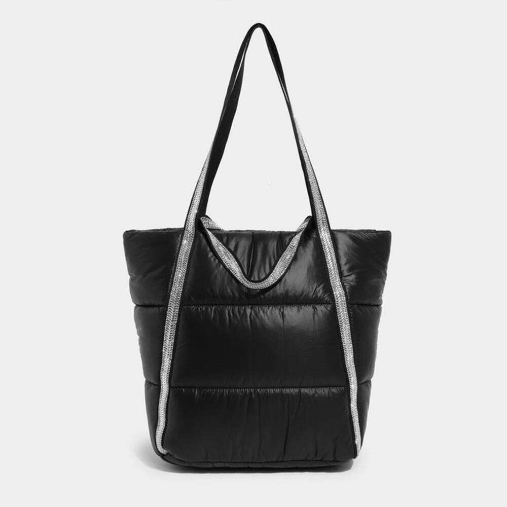 Women's Bags Designer Fashion Nylon Quilting Tote Bags For Women Dia Space Cotton Handbags Down Padded Shoulder Bag Large Capacity Shopper Purses