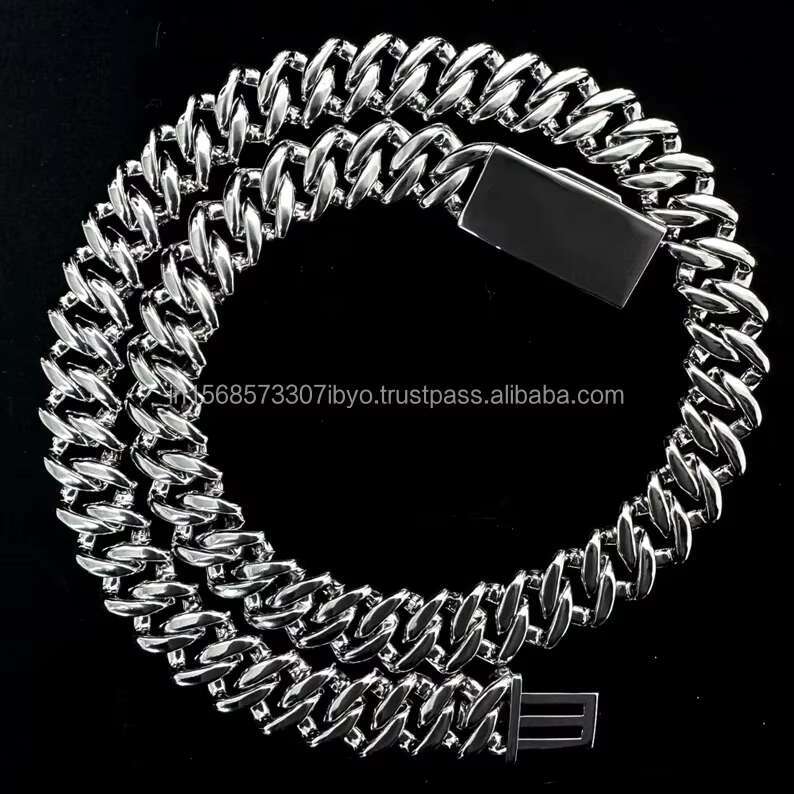 Top Quality Sterling Hip Hop Miami Cuban Chain Iced Out Moissanite Diamond Customized Silver and Gold Designer Necklace