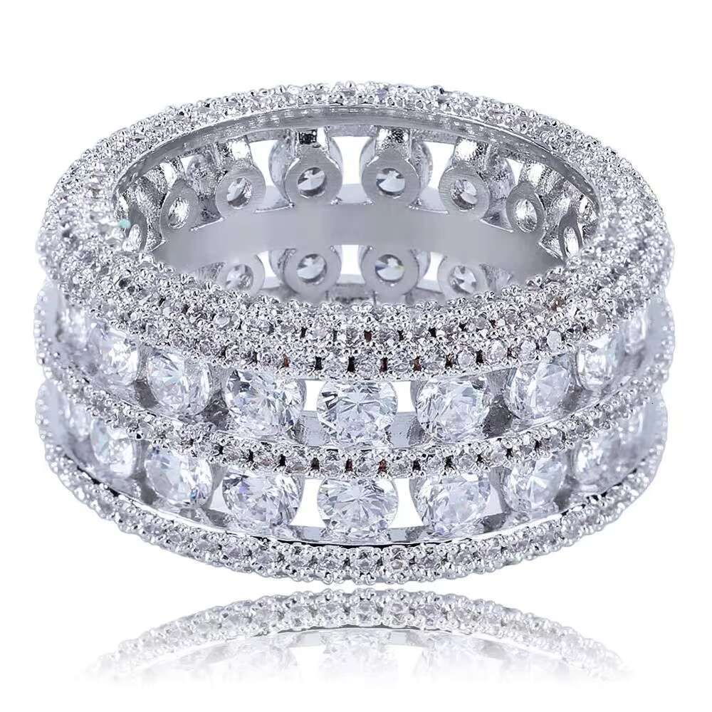 Fashionable Classic Design Women Wedding Ring Sets Diamond Stone White Gold Jewelry Rings