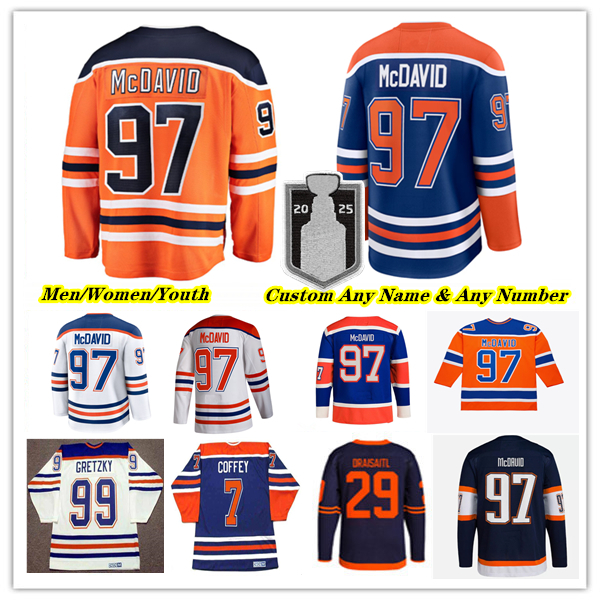 Ice Hockey Jersey Connor McDavid Leon Draisaitl Zach Hyman Ryan Nugent-Hopkins Evan Bouchard Evander Kane Corey Perry Vasily Podkolzin Jake Walman Darnell Nurse 4XL
