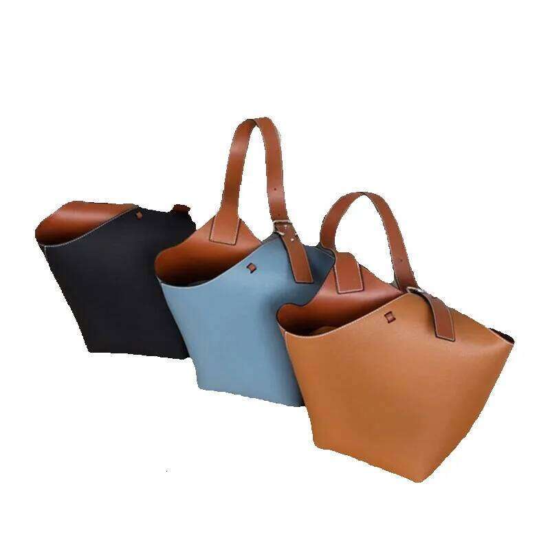 Designer Luxury Free Gift 2022 Trend Women Brand Shoulder Bags 100% Genuine Leather Female Fashion Designer Shopper Tote Handbags Bucket Purses