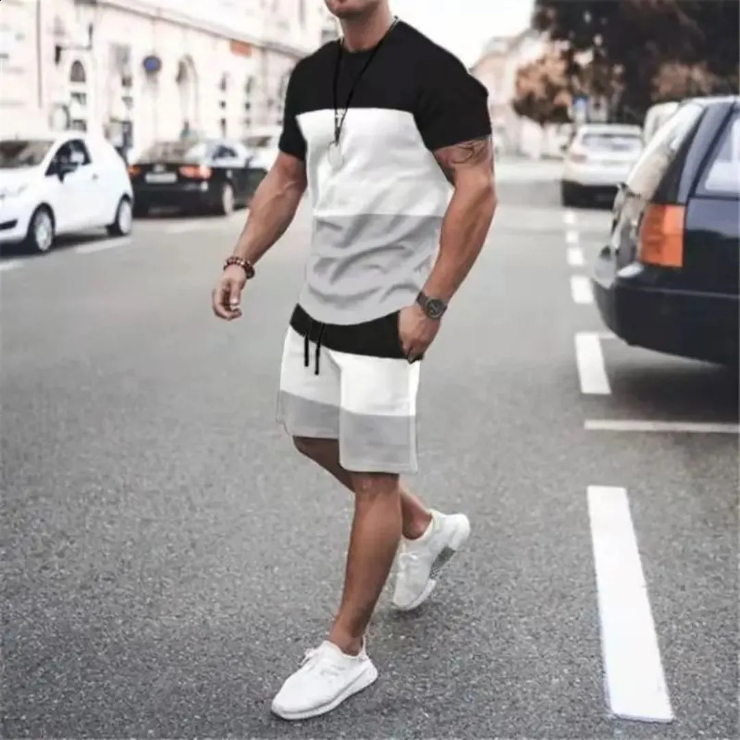 2025 Summer Mens Tshirt and polo striped Academy shorts Sportswear Wet jogging outdoor street wear Breathable cloth 250522