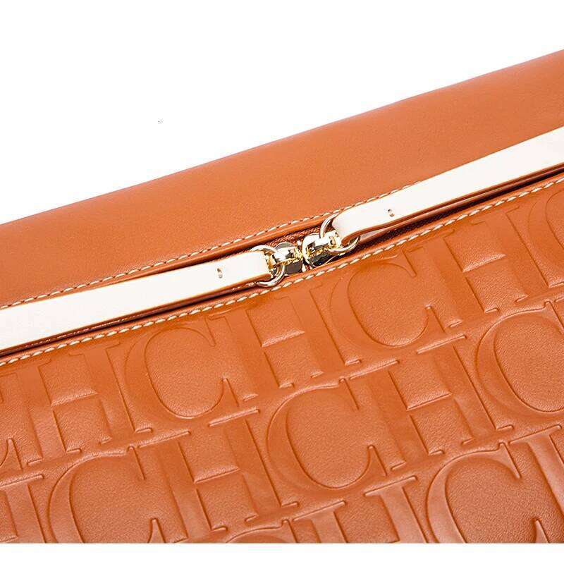 CH Women's Crossbody Pure Colour Letter Print Design High Fashion Ladies Shoulder Bag Daily Commuter Versatile Small Square
