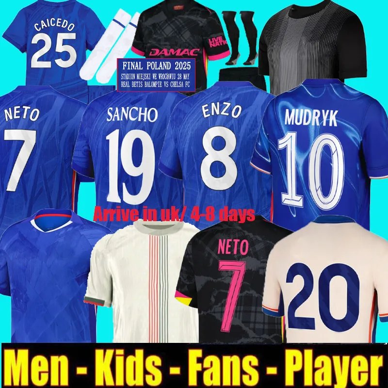 2024-2026 Chelsea Soccer Jerseys Football Shirts Kits Enzo Nkunku Palmer Mudryk Sancho Caicedo Disasi James Sterling Nkunku Jackson Fans Player Version