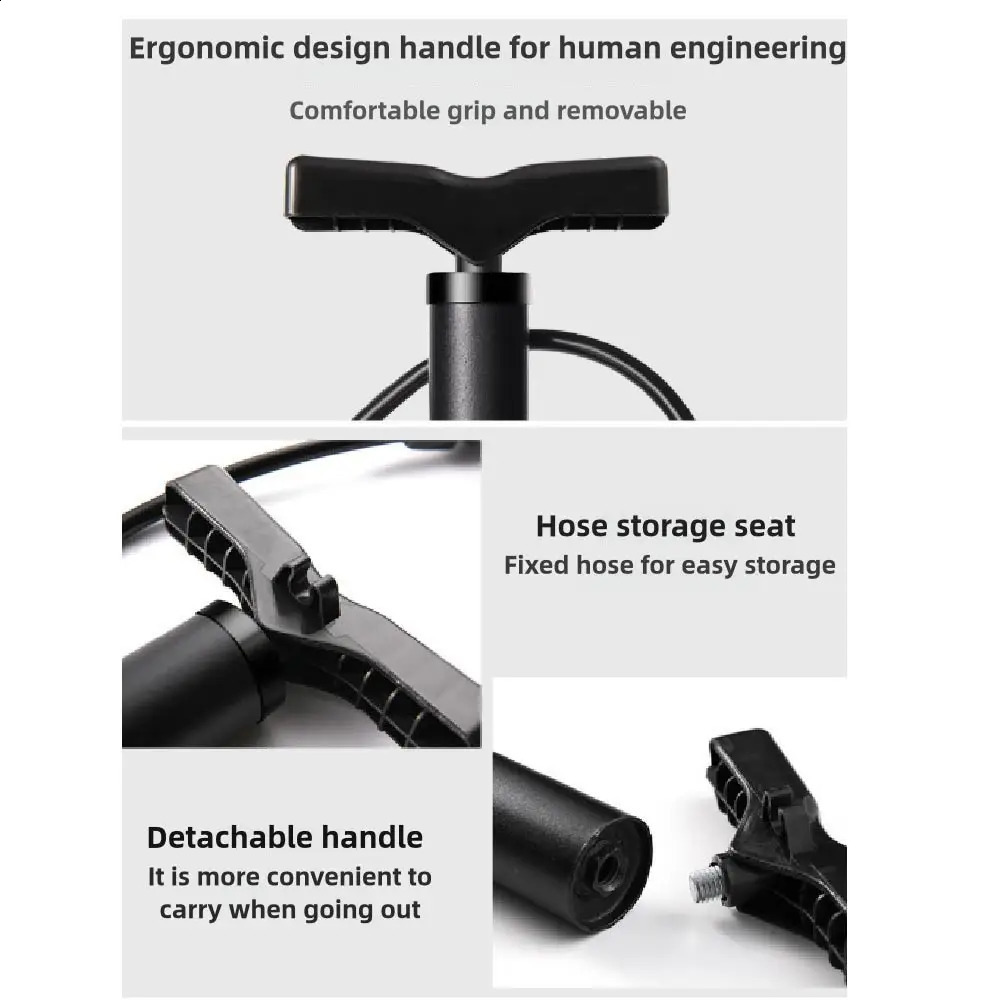 Bike Pump120 Psi MTB BikePump Air Bicycle Pump Inflator for Schrader Presta MTB Road Cycling Balls Inflator 250528