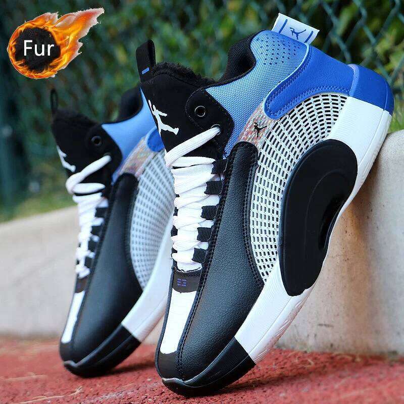 for Men Winter Outdoor Sports Youth Basketball Shoes Training Athletic Sneakers Mens Plush Sneaker