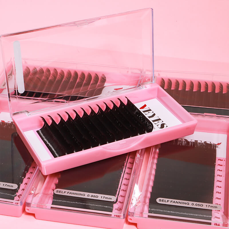 Mega Silk Eye Fans with Various Lengths for DIY & Professional Use Auto-fan Eyelash Extension Kits (8-25 mm)