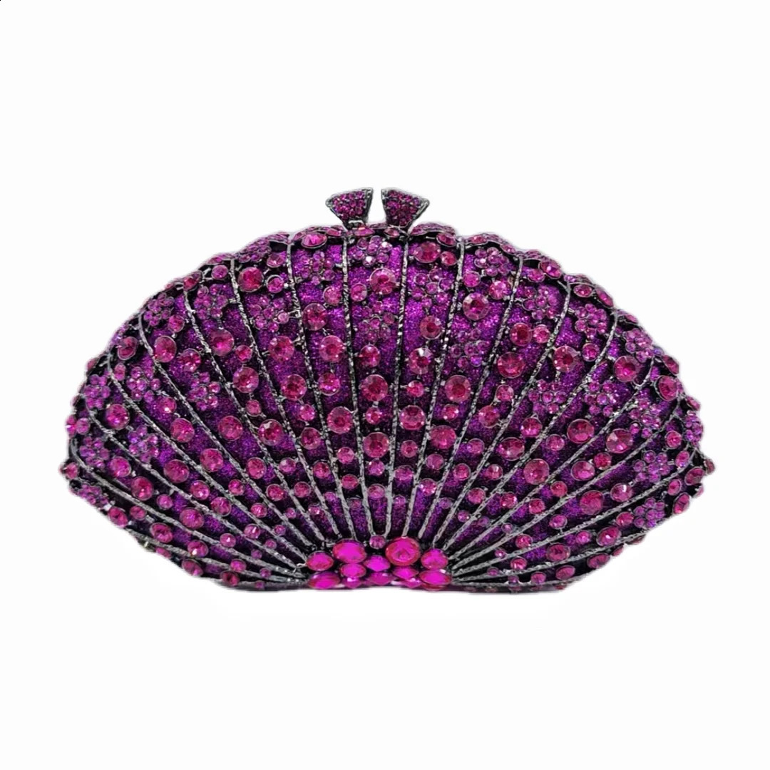 Fan Women Multicolored Crystal Handbag for Dinner Party y Diamond Evening Bag Wedding Bridal Floral Gala Banquet Purse 250528