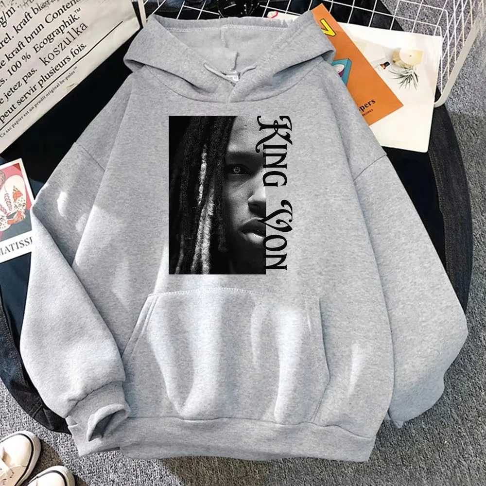 Rapper K-King Von Hoodie Mens and Womens Cotton Plush Sweater Autumn and Winter Universal Streetwear Retro Hip-Hop PulloverXJ250514