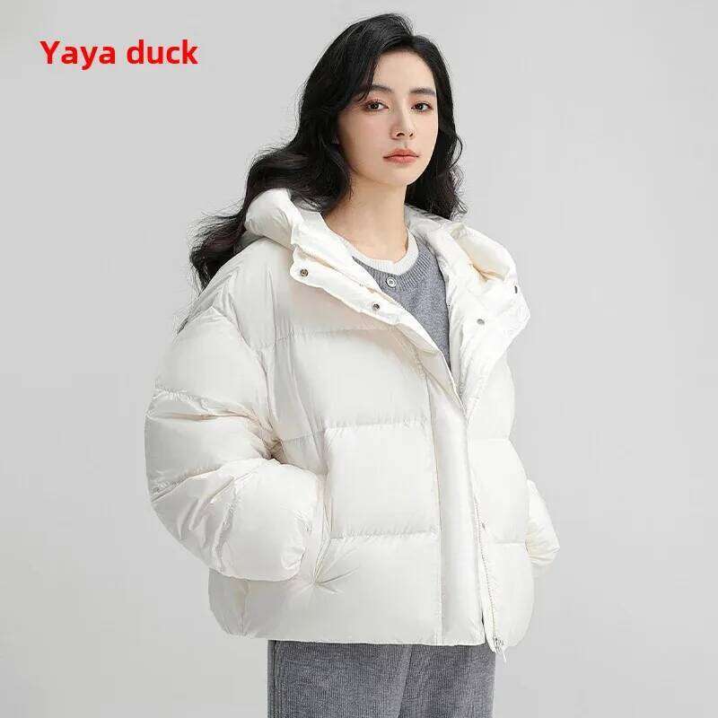 Women's Short Casual Fashionable Duck down Jacket New Arrival Warm Coat Long Sleeve Thickened Winter Outerwear
