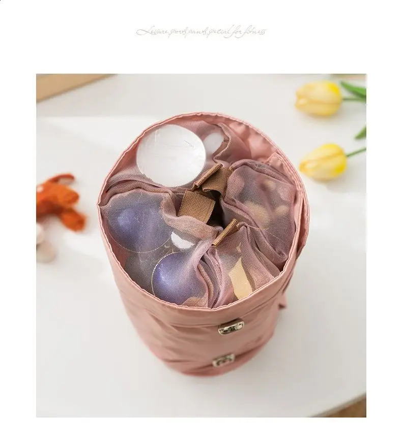 Divisible fourinone cosmetic storage portable multilayer large capacity folding makeup bag 250528