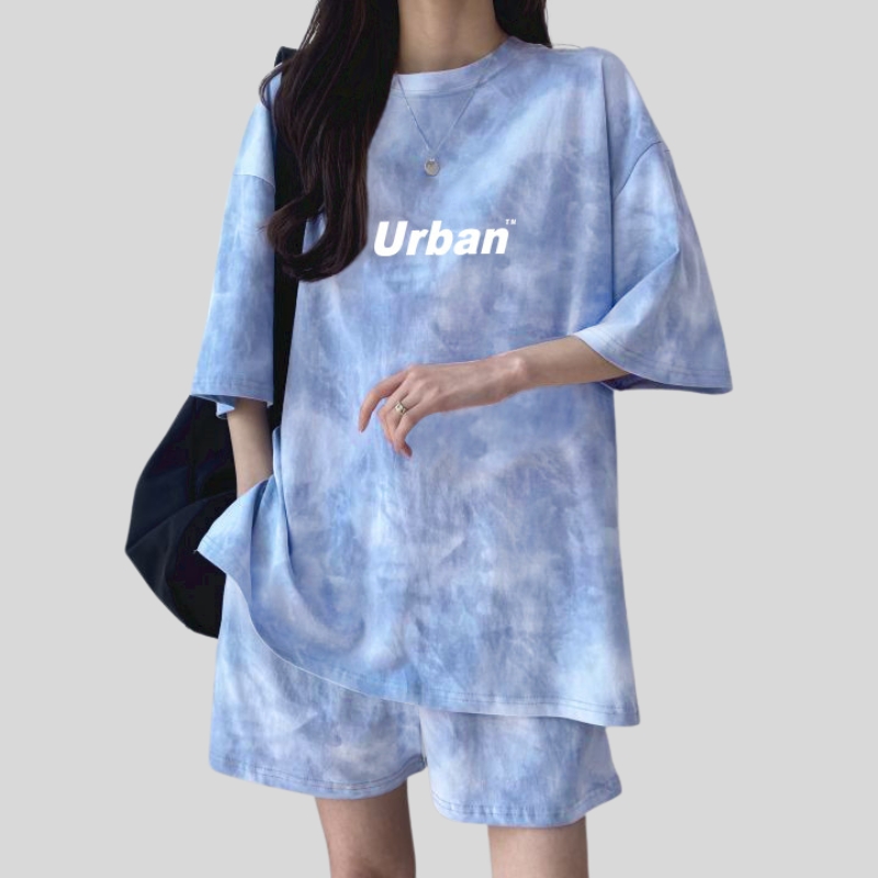 New fashion classic sports suit women's summer plus size thin top casual shorts