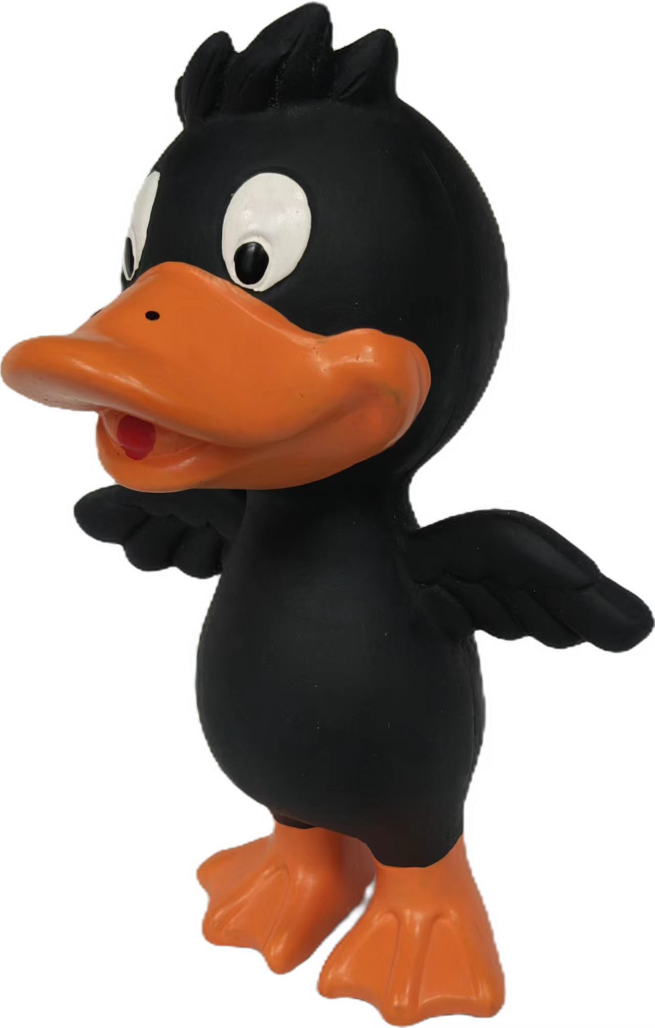 Latex Chewing Duck Dog Toy - Eco friendly Fairly Cute Black Natural Squeaky Rubber Ducky Toys for Dogs 1p/Pack