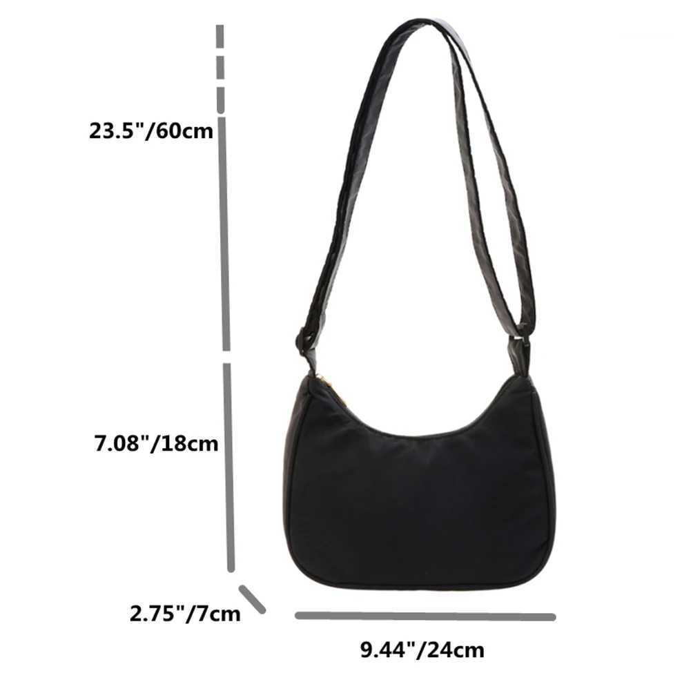 Fashion Women Hobo Shoulder Bag Solid Color Crescent Underarm Bag For Ladies Nylon Simple Crossbody Handbags Totes for Traveling XJ2520528