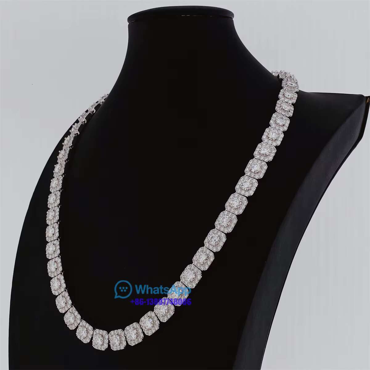 Hot Sale Pass Tester Hip Hop Cube Design Jewelry Necklace 10mm Moissanite Vvs Diamond Cuban Link Chain