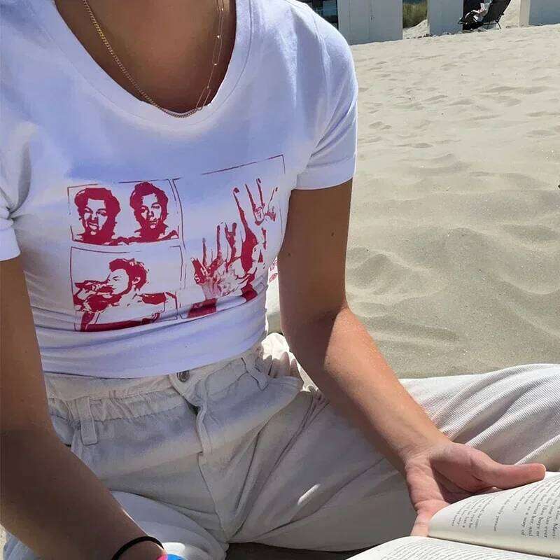 hoodie Women's Wear Vintage Crop Top Women Aesthetic 2000S T-Shirt Trendy Ladies Y2k Baby Tee 90S Grunge Clothes Fashion Party Tshirt jacket