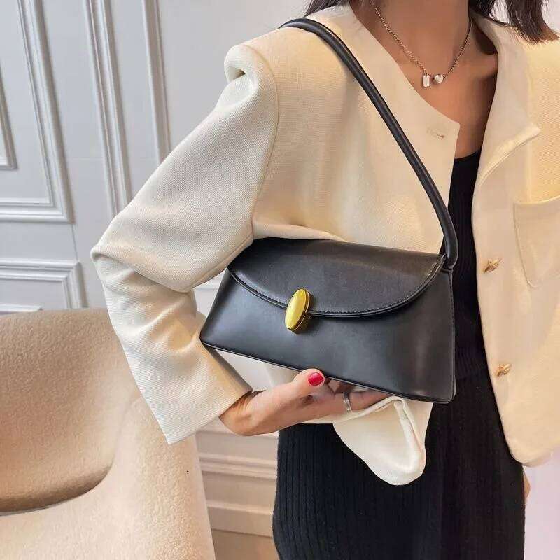 NEW SAVETTE Symmetry 27 Pochette Tote Women Fashionable Top Handle Bags Solid Color Simple High Quality Handbag Bag