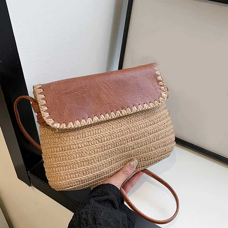 Summer Straw Crossbody Bag for Women Casual Beach Fashion Designer Handbag with Rope Strap XJ2520528