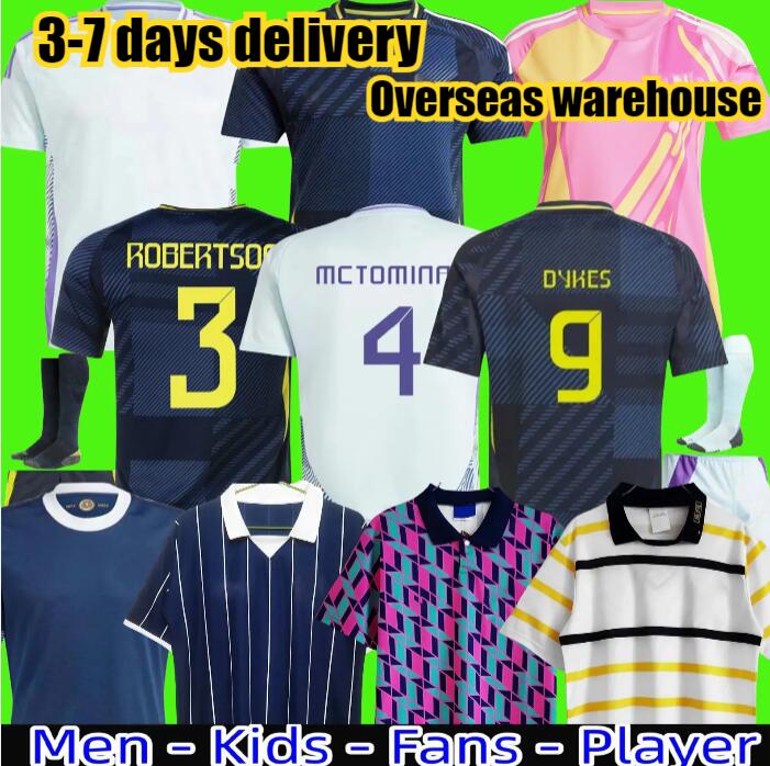 2025 Scotland Soccer Jerseys 2025 2026 ROBERTSON McTominay McGREGOR SHANKLAND MCGREGOR Football Shirt Homemaillot de Foot men kids kits unifrom pink 150TH