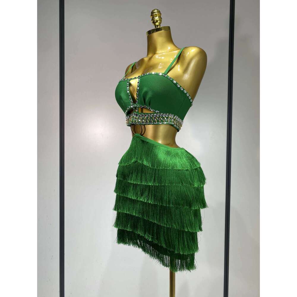 Sexy Sling Backless Women Green Bodycon Bandage Dress 2025 Celebrity Elegant Evening Club Birthday Party Dresses